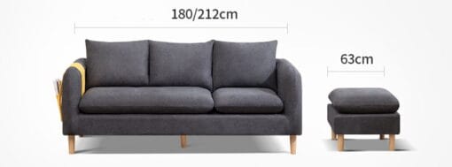 Ghế sofa gia đình bọc nỉ cao cấp GHS-8373