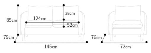 Ghế sofa gia đình bọc nỉ cao cấp GHS-8373