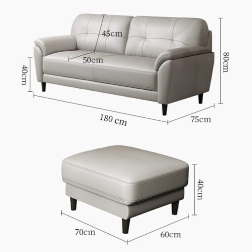 Ghế sofa bọc da cao cấp thiết kế sang trọng GHS-8388