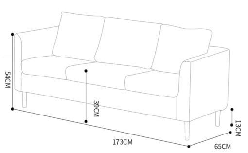 Ghế sofa thanh lịch phong cách Bắc Âu mới GHS-8380